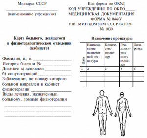 Карты форма 044